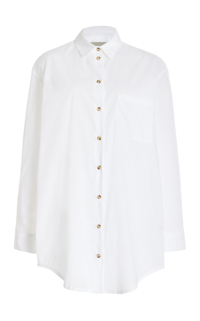 Shop Asceno The Formentera Cotton Shirt In White