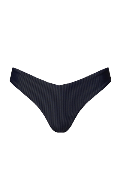 Shop Onia Chiara Low-rise Bikini Bottom In Navy