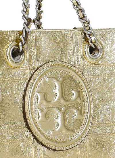 Shop Tory Burch Fleming Mini Shopping Bag In Gold