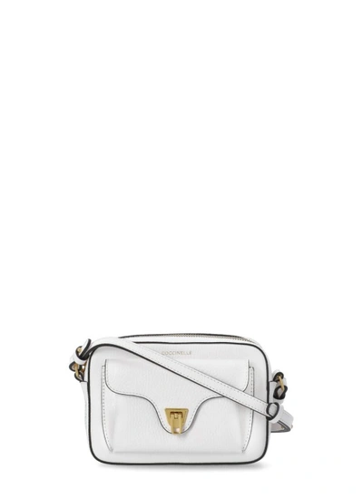 Shop Coccinelle Beat Soft Mini Shoulder Bag In White