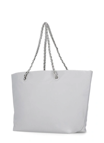 Shop Tory Burch Ella Chain Shopping Bag In Grey