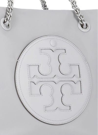 Shop Tory Burch Ella Chain Shopping Bag In Grey