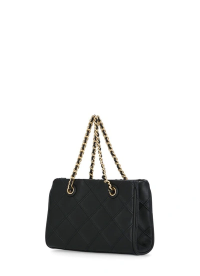 Shop Tory Burch Black Smooth Leather Hand Bag