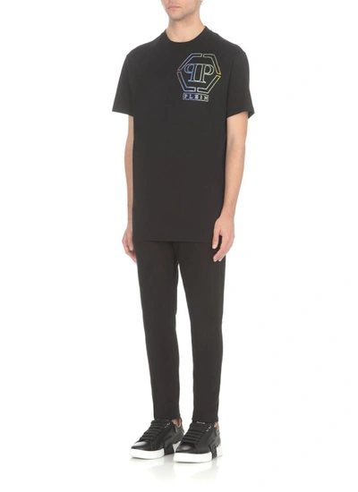 Shop Philipp Plein V-neck Ss T-shirt In Black