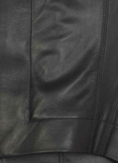 Shop Rick Owens Naska Biker Leather Jacket In Black