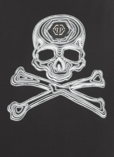 Shop Philipp Plein Round Neck Ss Skull&bones T-shirt In Black