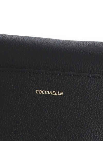 Shop Coccinelle Binxie Medium Shoulder Bag In Black
