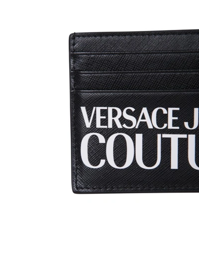Shop Versace Jeans Couture Print Logo Black Cardholder