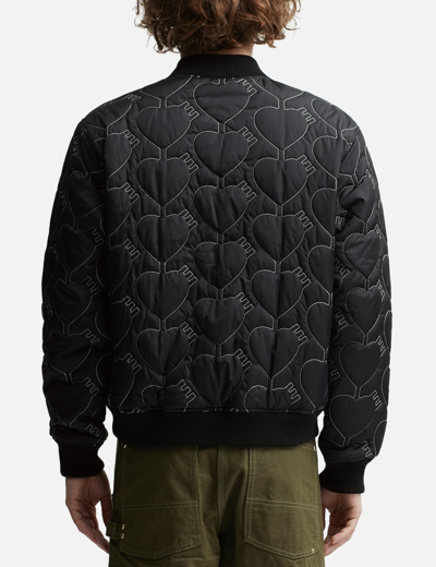 Shop Human Made Heart Quilting Jacket In Black