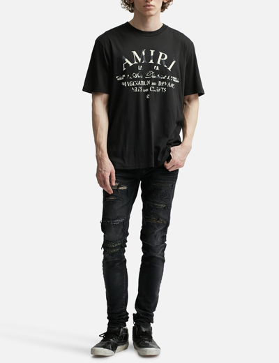 Shop Amiri Distressed Arts District T-shirt In Black