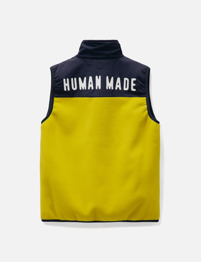 Shop Human Made Fleece Vest In Yellow