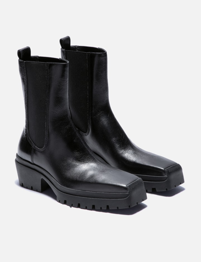 Shop Alexander Wang Terrain Crackle Patent Leather Moto Boots In Black