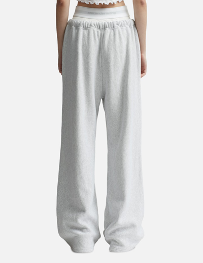 Shop Alexander Wang T Wide Leg Sweatpants In Grey