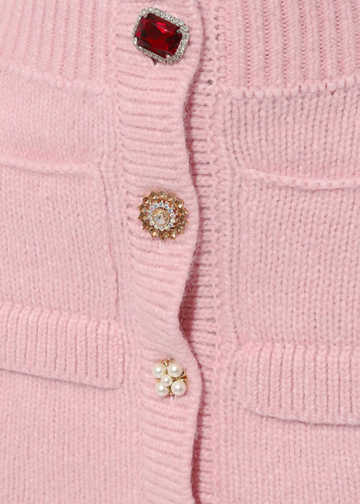 Shop Vetements Pink Fancy Button Skirt