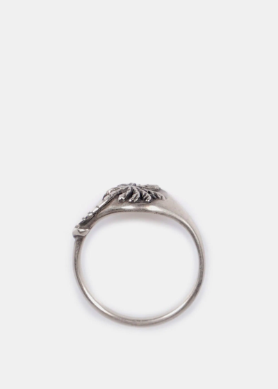 Shop Werkstatt:münchen Werkstatt Munchen Palm Polished-finish Ring In Silver
