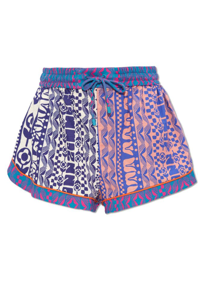 Shop Zimmermann Acadian Relaxed Shorts In Multi