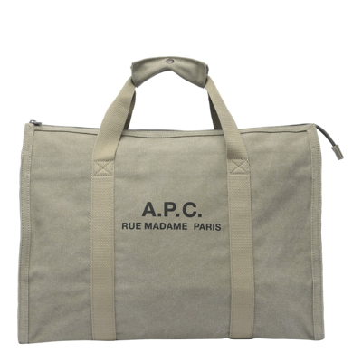 Shop Apc A.p.c. Logo Printed Tote Bag In Green