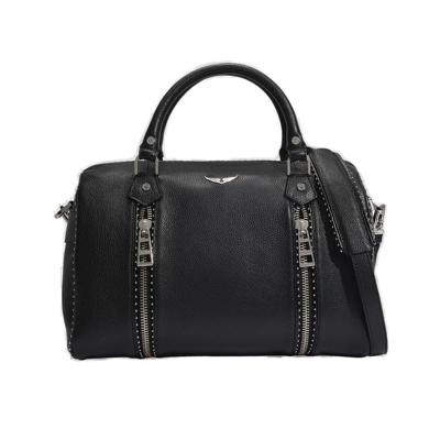Shop Zadig & Voltaire Sunny Medium Studs Tote Bag In Black