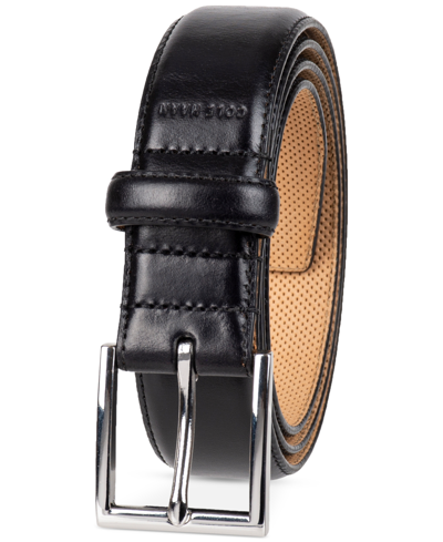 Shop Cole Haan Men's Gramercy Leather Dress Belt In Black