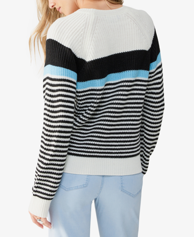 Shop Sanctuary Women's Summit Striped Sweater In Sky Blue,milk,black Stripe