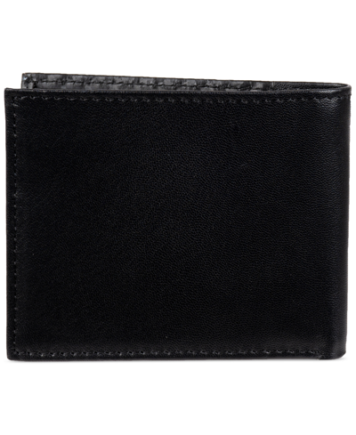Shop Kenneth Cole Reaction Men's Techni-cole Rfid Leather Slimfold Wallet In Black
