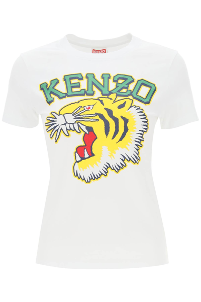 Shop Kenzo 'tiger Varsity Jungle' T Shirt In White