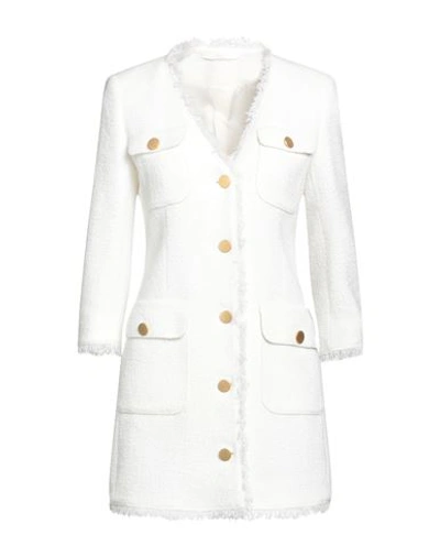 Shop Tagliatore 02-05 Woman Coat White Size 4 Polyester, Linen