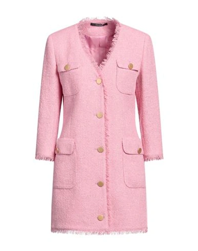 Shop Tagliatore 02-05 Woman Coat Pastel Pink Size 8 Polyester, Linen