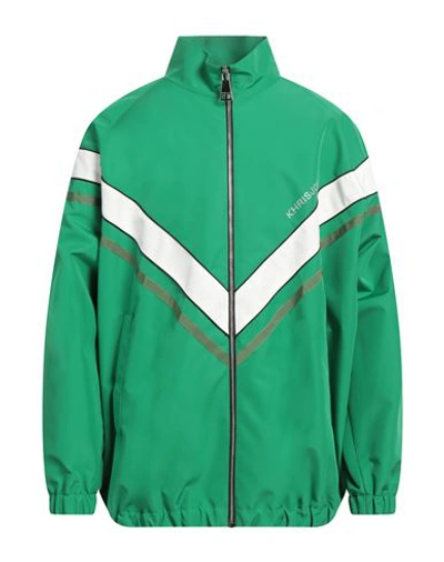 Shop Khrisjoy Man Jacket Green Size 1 Polyester