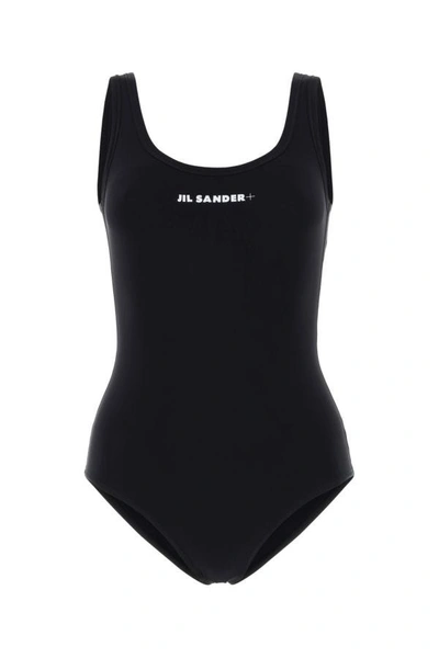 Shop Jil Sander Woman Black Stretch Nylon Swimsuit