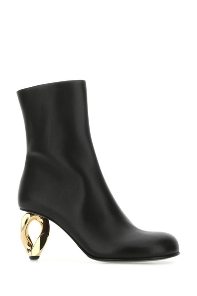 Shop Jw Anderson Woman Black Leather Ankle Boots