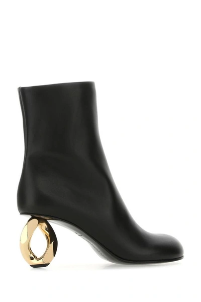 Shop Jw Anderson Woman Black Leather Ankle Boots