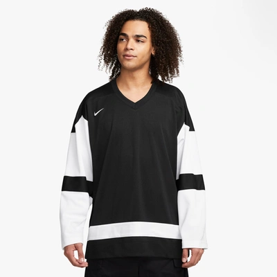 Shop Nike Mens  Authentic Hockey Jersey In Black/white