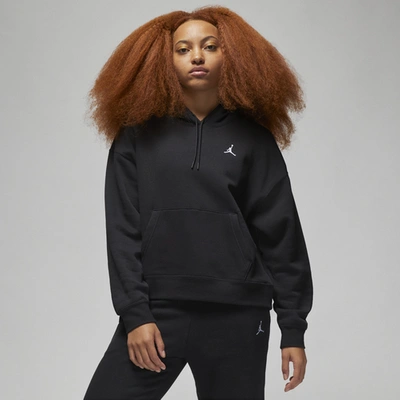 Shop Jordan Womens  Brooklyn Fleece Pullover In Black/white