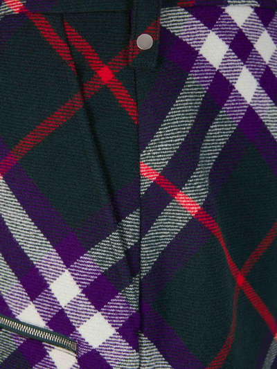 Shop Burberry Plaid-check Straight-leg Trousers In Multicolor