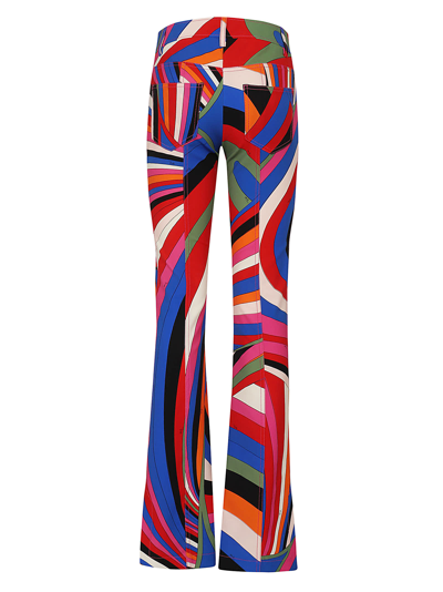 Shop Pucci Trousers - Tecno Couture In Blu Fuxia