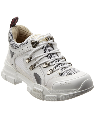Shop Gucci Flashtrek Leather Sneaker In White