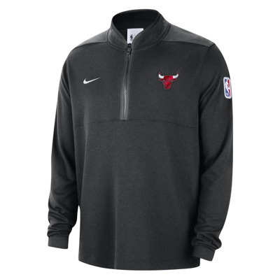 Shop Nike Black Chicago Bulls Authentic Performance Half-zip Jacket