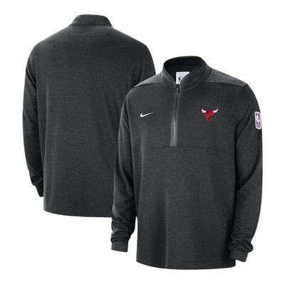 Shop Nike Black Chicago Bulls Authentic Performance Half-zip Jacket