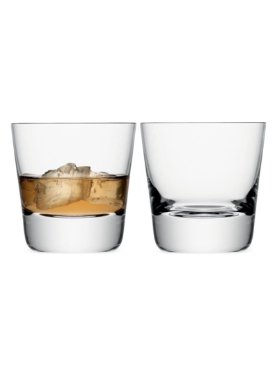 Shop Lsa Madrid 2-piece Double Old Fashioned Tumbler Glasses Set In Neutral