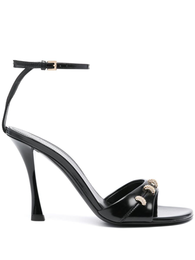Givenchy Women Stitch Leather Sandals In Black
