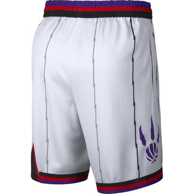 Shop Nike White Toronto Raptors Hardwood Classics Swingman Shorts