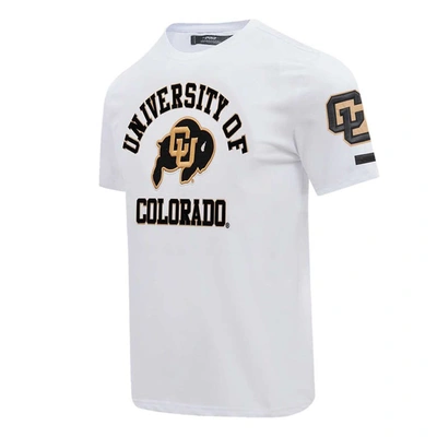 Shop Pro Standard White Colorado Buffaloes Classic Stacked Logo T-shirt