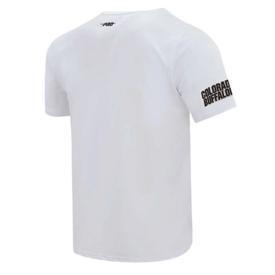 Shop Pro Standard White Colorado Buffaloes Classic Stacked Logo T-shirt