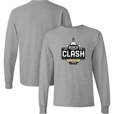 Shop Checkered Flag Sports  Gray 2024 Clash At The Coliseum Long Sleeve T-shirt