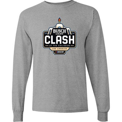 Shop Checkered Flag Sports  Gray 2024 Clash At The Coliseum Long Sleeve T-shirt