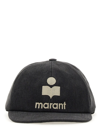Shop Isabel Marant Logo Embroidered Curved In Black