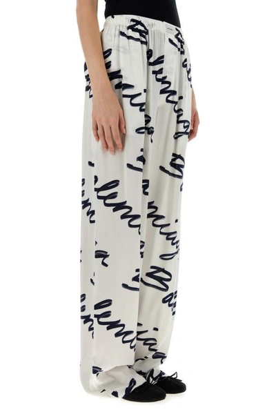 Shop Balenciaga Woman Printed Viscose Scribble Pyjama Pant In Multicolor