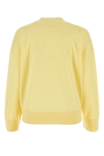 Shop Bottega Veneta Woman Yellow Wool Oversize Sweater