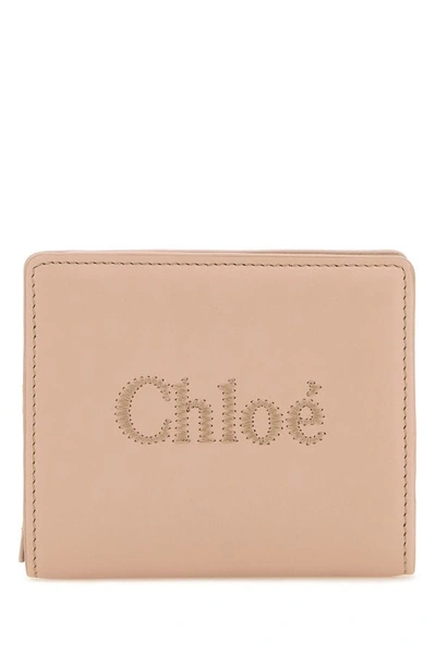 Shop Chloé Chloe Woman Skin Pink Leather Wallet